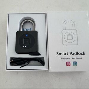 Smart Fingerprint Padlock - Black and Silver